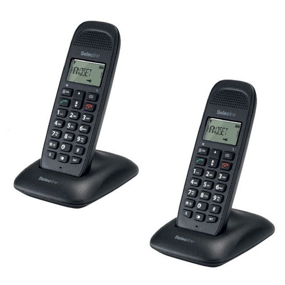 SELECLINE Téléphone fixe DUO - Noir pas cher 