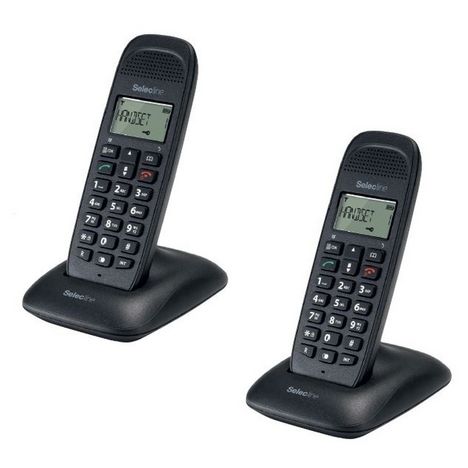 Telephone Fixe Duo Noir Selecline Pas Cher A Prix Auchan