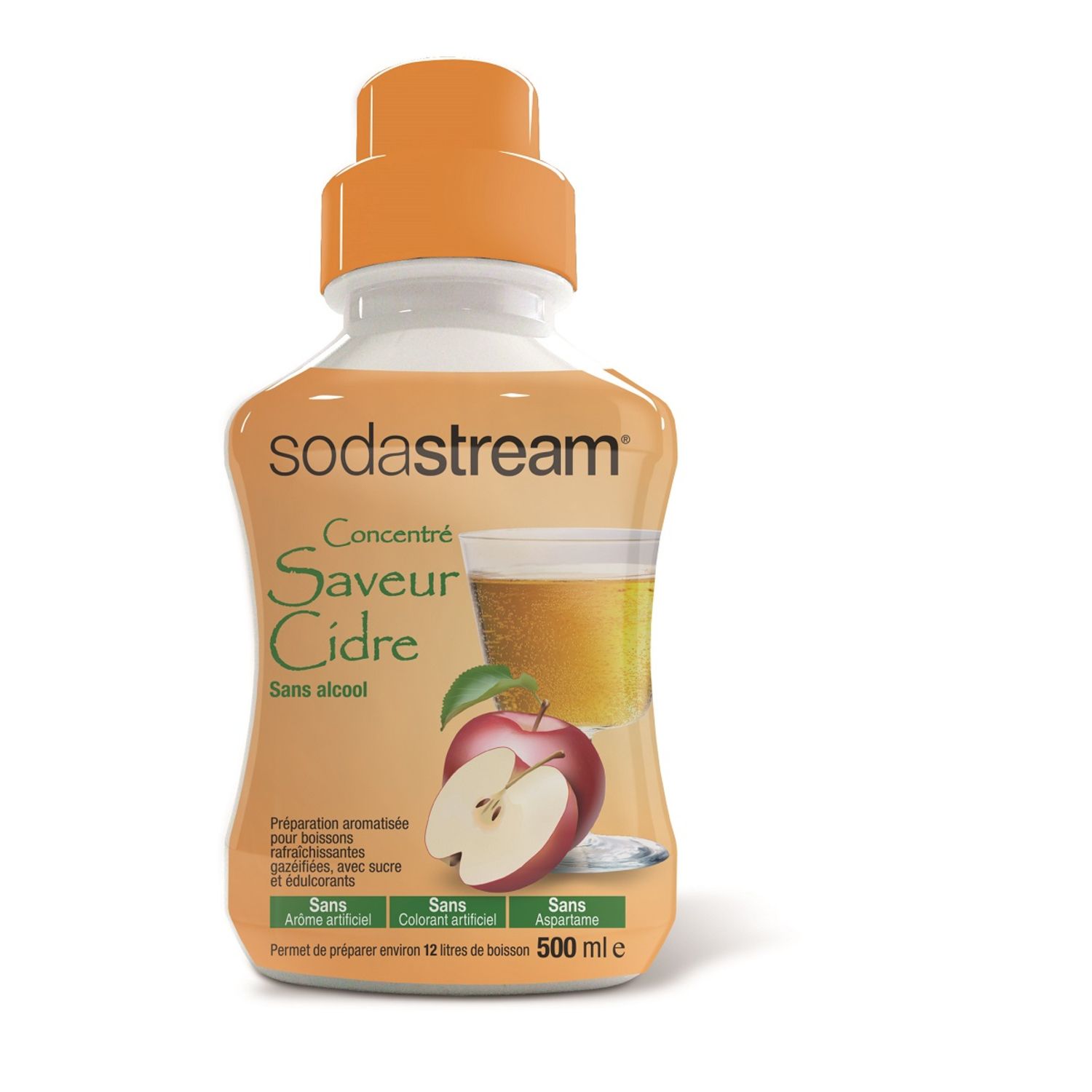 Sodastream Concentré Saveur Cidre sans Alcool 500ml (lot de 3) 30061353 