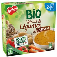 LIEBIG Velouté bio de légumes et quinoa 100% ingrédients naturels 2 parts 2x30cl
