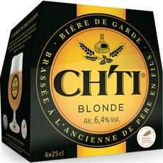 CH'TI Bière blonde de garde 6,4% bouteilles 6x25cl