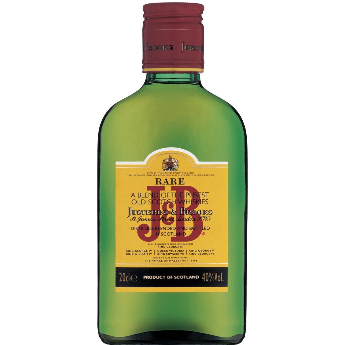 J&B J&b Scotch Whisky écossais Blended 40% Flask 20cl 20cl Pas Cher à ...