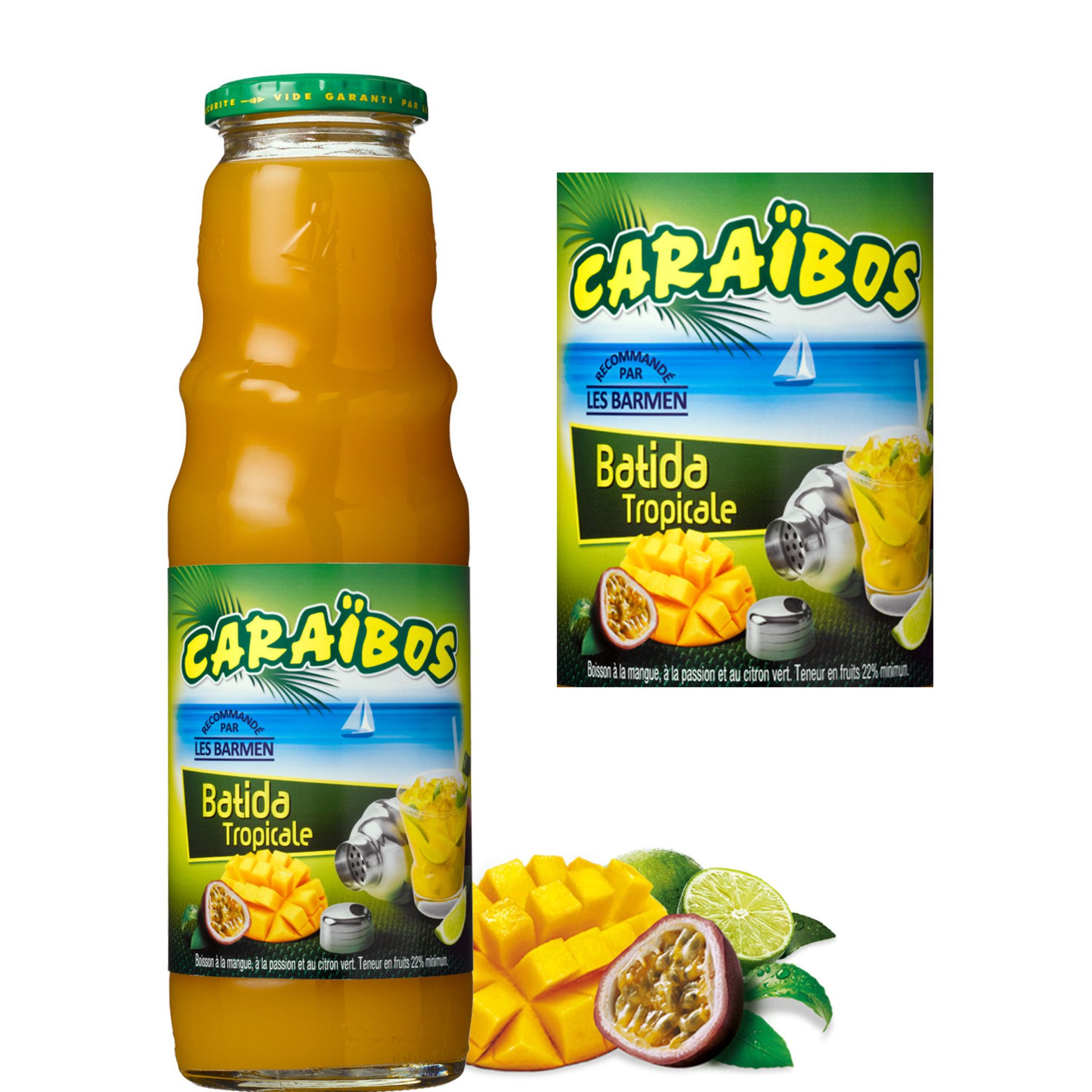 6 Bouteilles de Jus de Citron Vert Caraïbos 6 x 1 L - Grossiste boissons,  boissons en gros avec ClicMarket