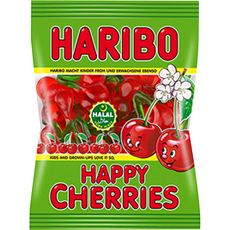 HARIBO Happy cherries halal bonbons à la cerise 80g