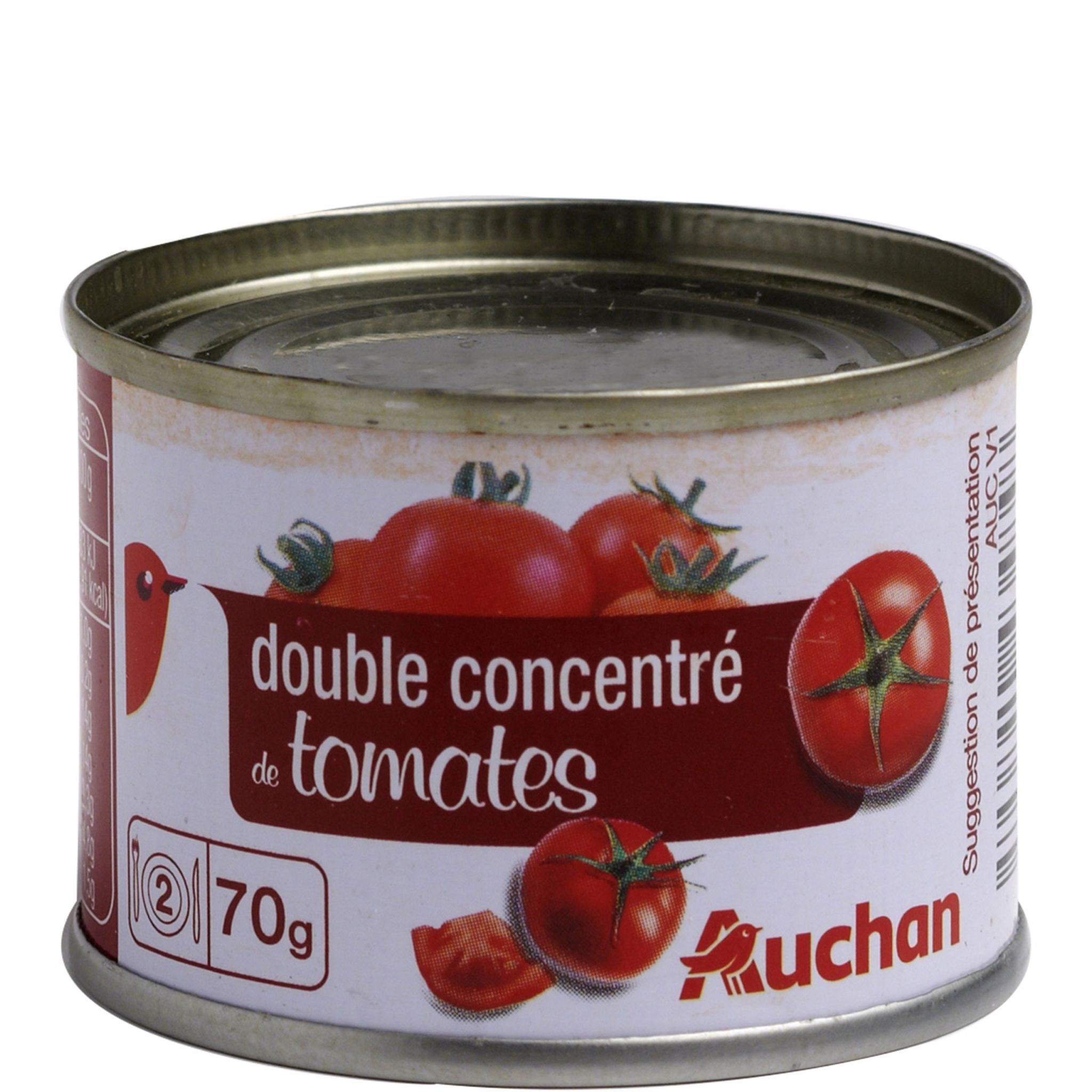 AUCHAN Double concentré de tomates