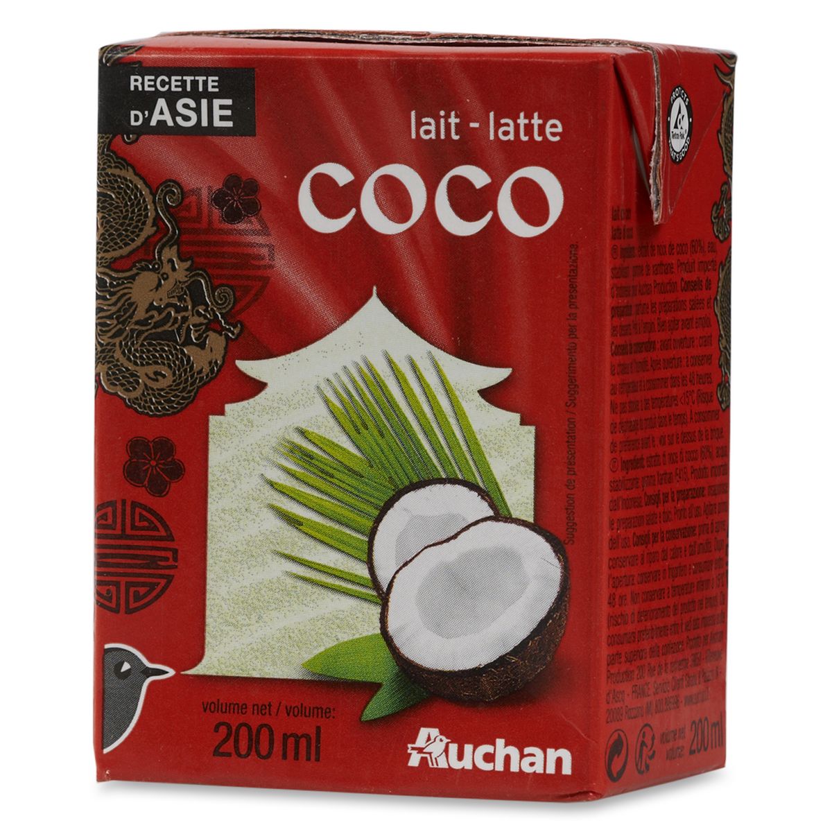 Auchan Lait De Coco 0ml Pas Cher A Prix Auchan