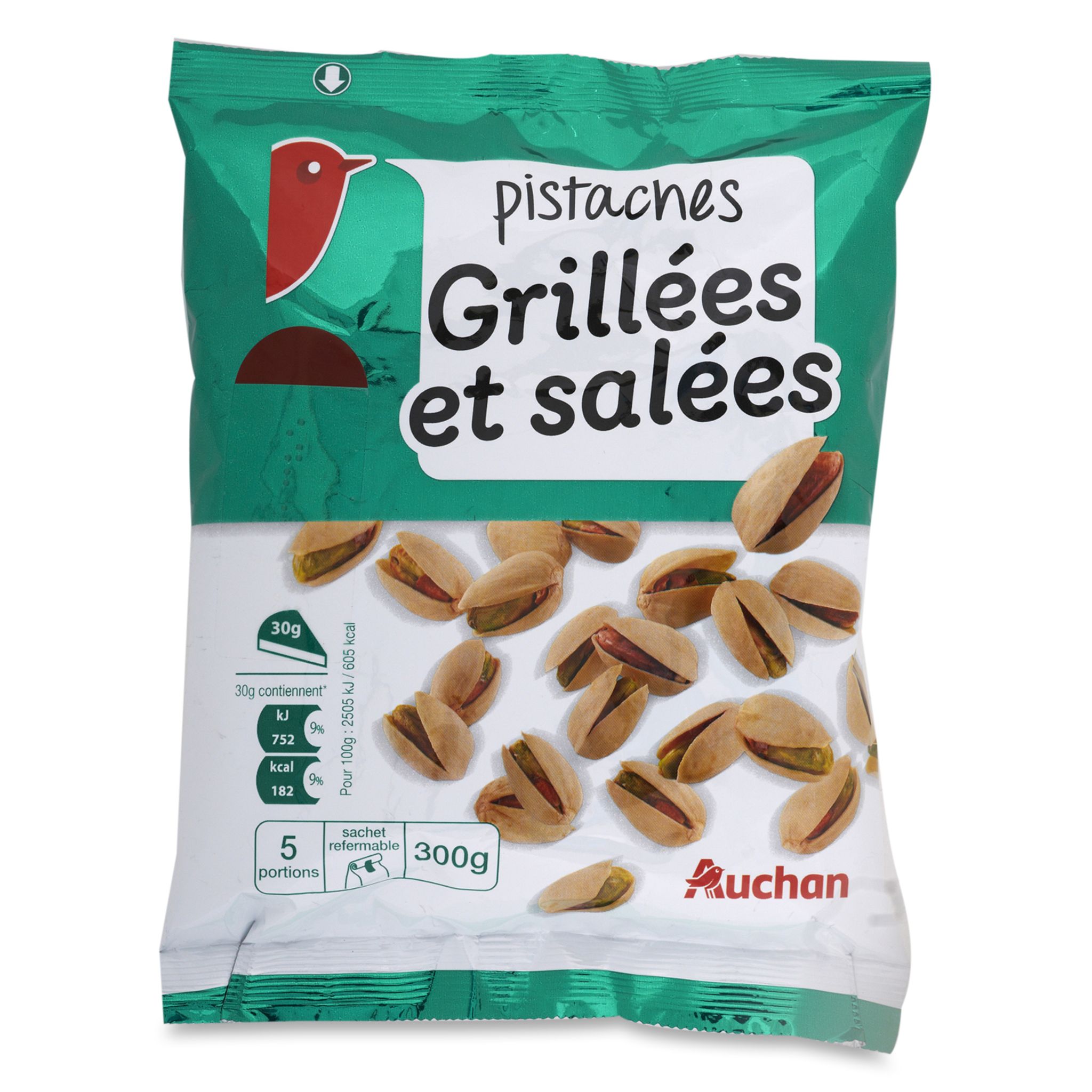 AUCHAN Pistaches décortiquées 125g pas cher 