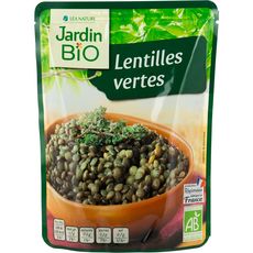JARDIN BIO ETIC Lentilles vertes en poche producteurs régionaux 260g