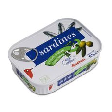AUCHAN Sardines à l'huile d'olive vierge extra 135g