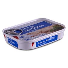 AUCHAN Filets de sardines au naturel 100g