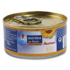 AUCHAN Auchan Miettes de thon à l’huile de tournesol 80g 80g