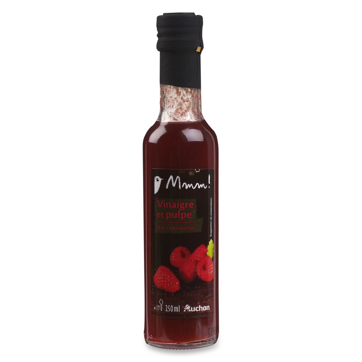 AUCHAN MMM! Vinaigre et pulpe de framboise 25cl pas cher 