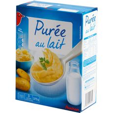 AUCHAN Auchan purée au lait sachet x3 -375g