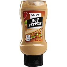 AUCHAN Sauce hot pepper au poivre en squeeze 345g