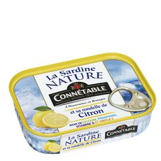 CONNETABLE Connétable Sardines nature et rondelle de citron 95g 95g