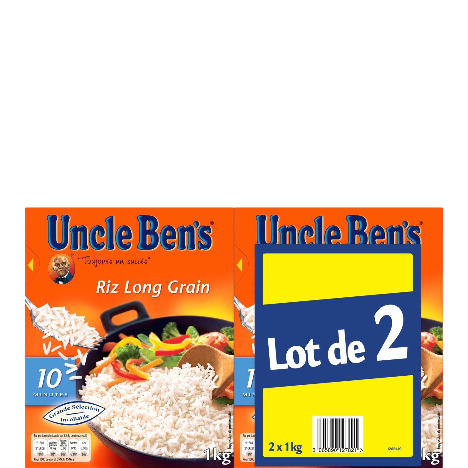 UNCLE BEN'S Riz Long Grain Cuisson 10 Min, Vrac 1 kg - Pack de 12 :  : Epicerie