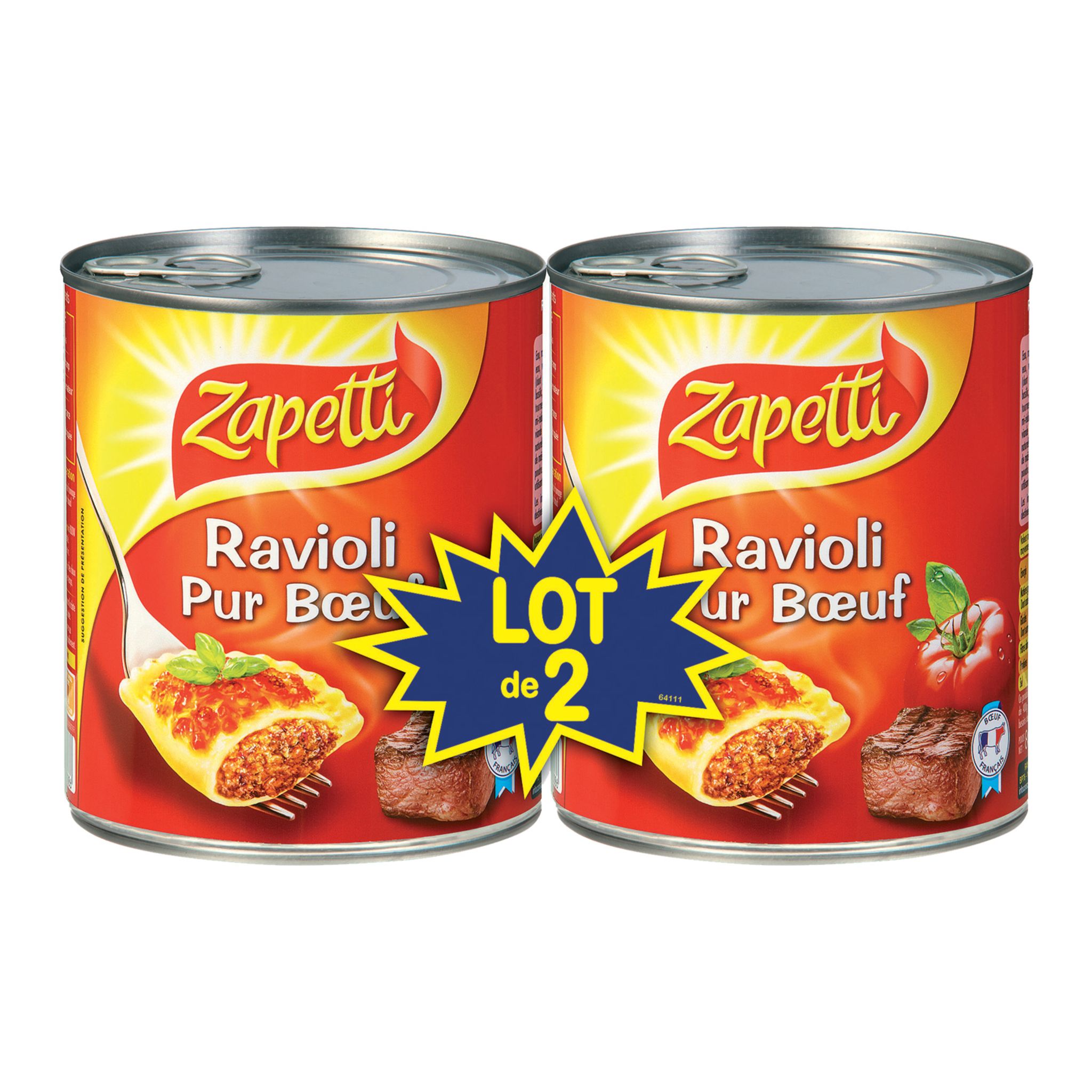 ZAPETTI ravioli pur boeuf conserve