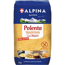 ALPINA Polenta tradition, grains moyens sans gluten 1kg