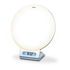 BEURER Radio-réveil lumineux connecté Bluetooth WL 75 : simulateur du lever et du coucher du soleil avec signal sonore, radio, 6 mélodies et 4 berceuses
