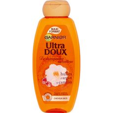 ULTRA DOUX Shampooing merveilleux huile d'argan camélia cheveux secs 400ml