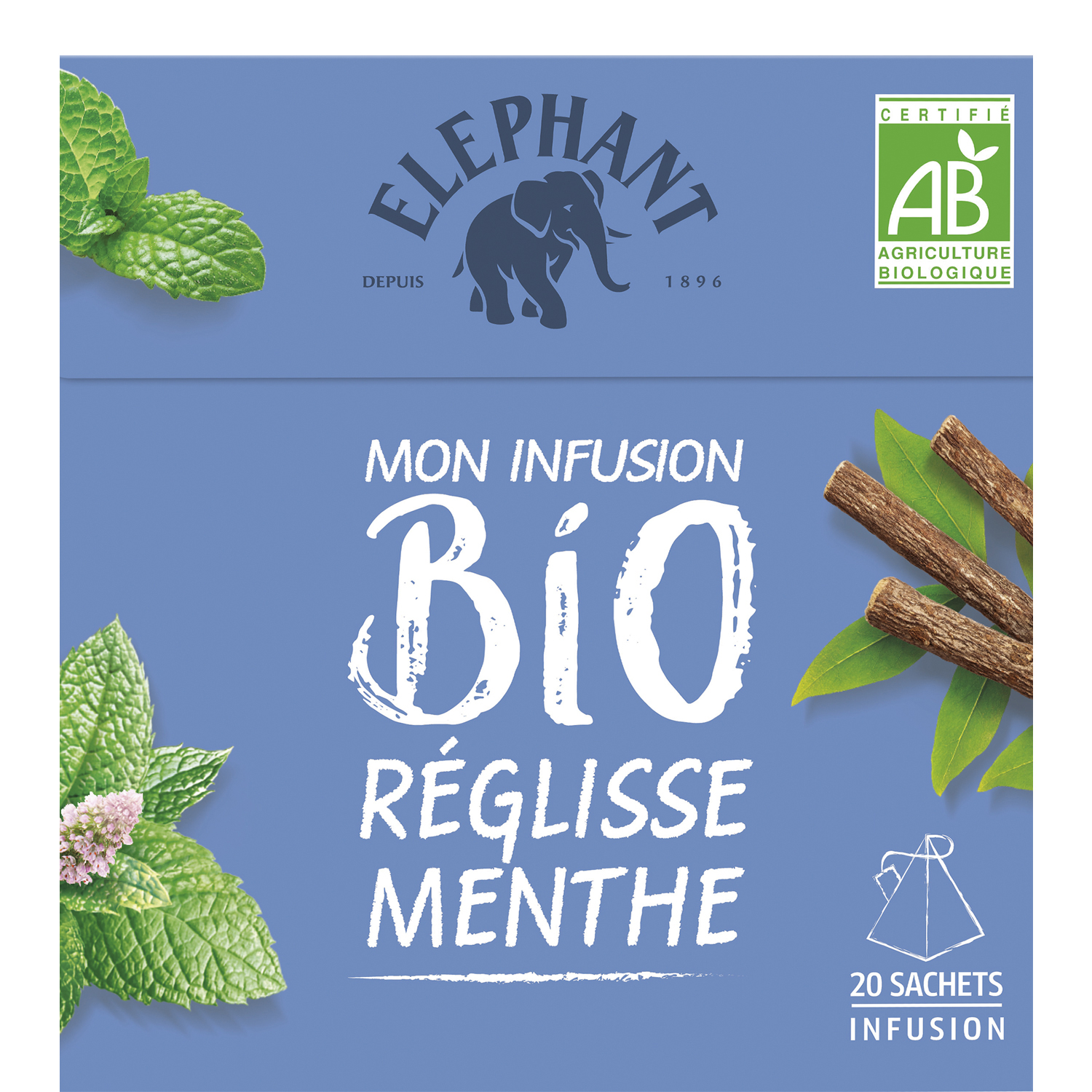 AUCHAN Auchan thé vert à la menthe dosette x20 -50g pas cher