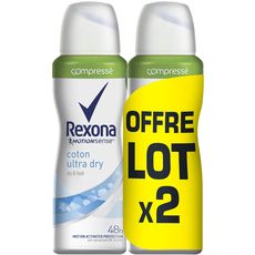 REXONA Rexona déodorant femme coton compressé atomiseur 2x100ml 2x100ml