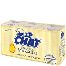 Le Chat Le Chat Savon De Marseille Douceur Glycerinee 6x100g Pas Cher A Prix Auchan