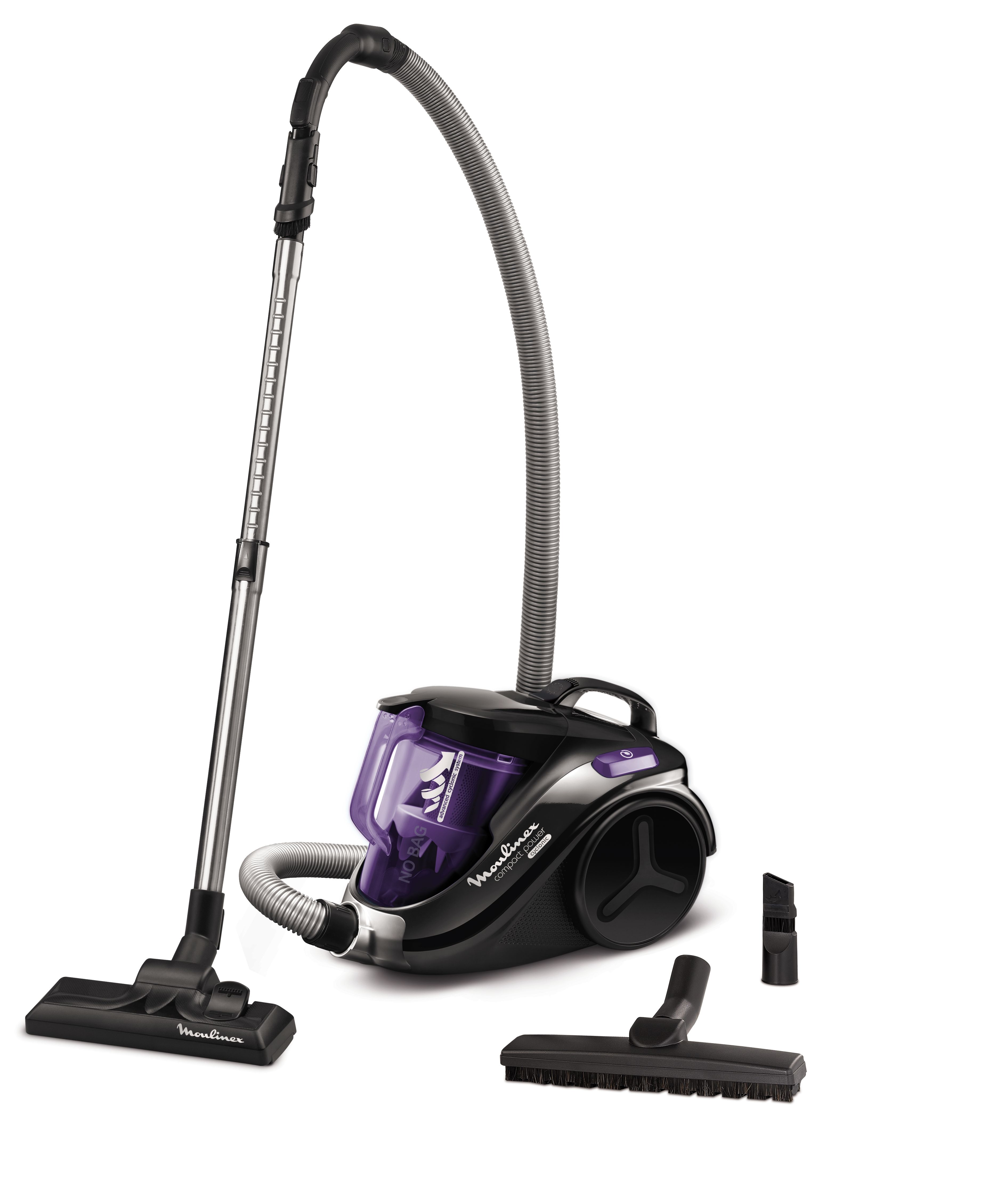 MOULINEX Aspirateur sans sac MO3759PA Noir et violet pas cher