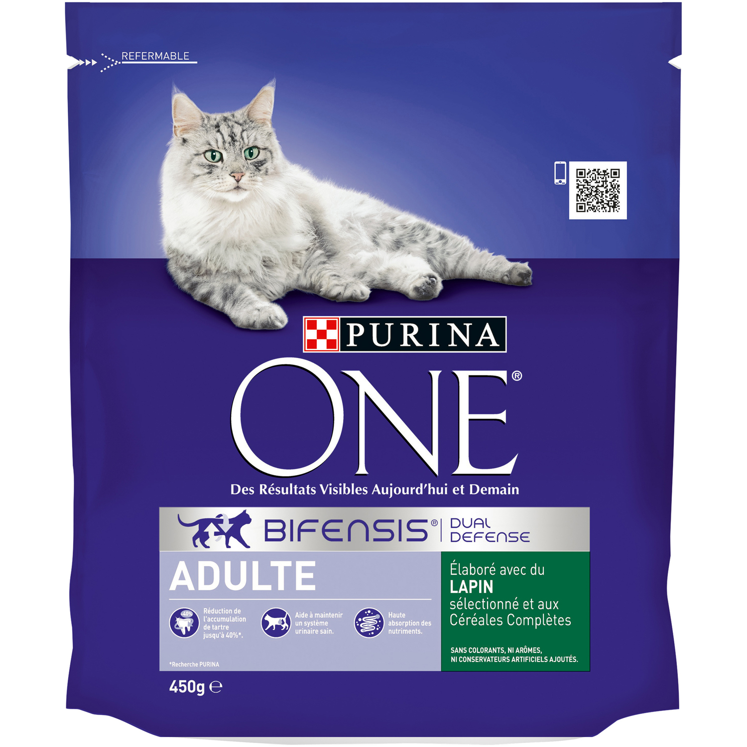 PURINA ONE Purina One croquette au lapin chat adulte 450g pas cher 