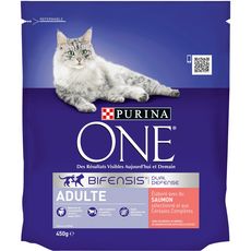 Purina One Bifensis Croquettes Au Saumon Cereales Pour Chat 450g Pas Cher A Prix Auchan