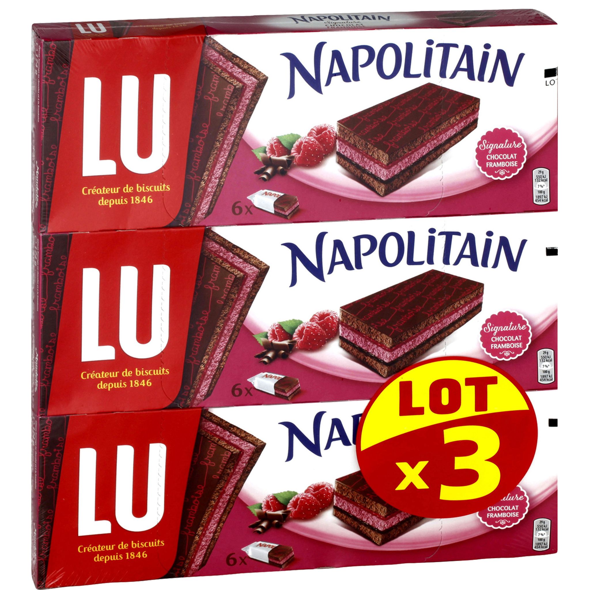 Napolitain Signature Chocolat Framboise - LU - 174 g