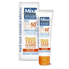MIXA Mixa crème solaire peaux très claires ips 50+ 75ml