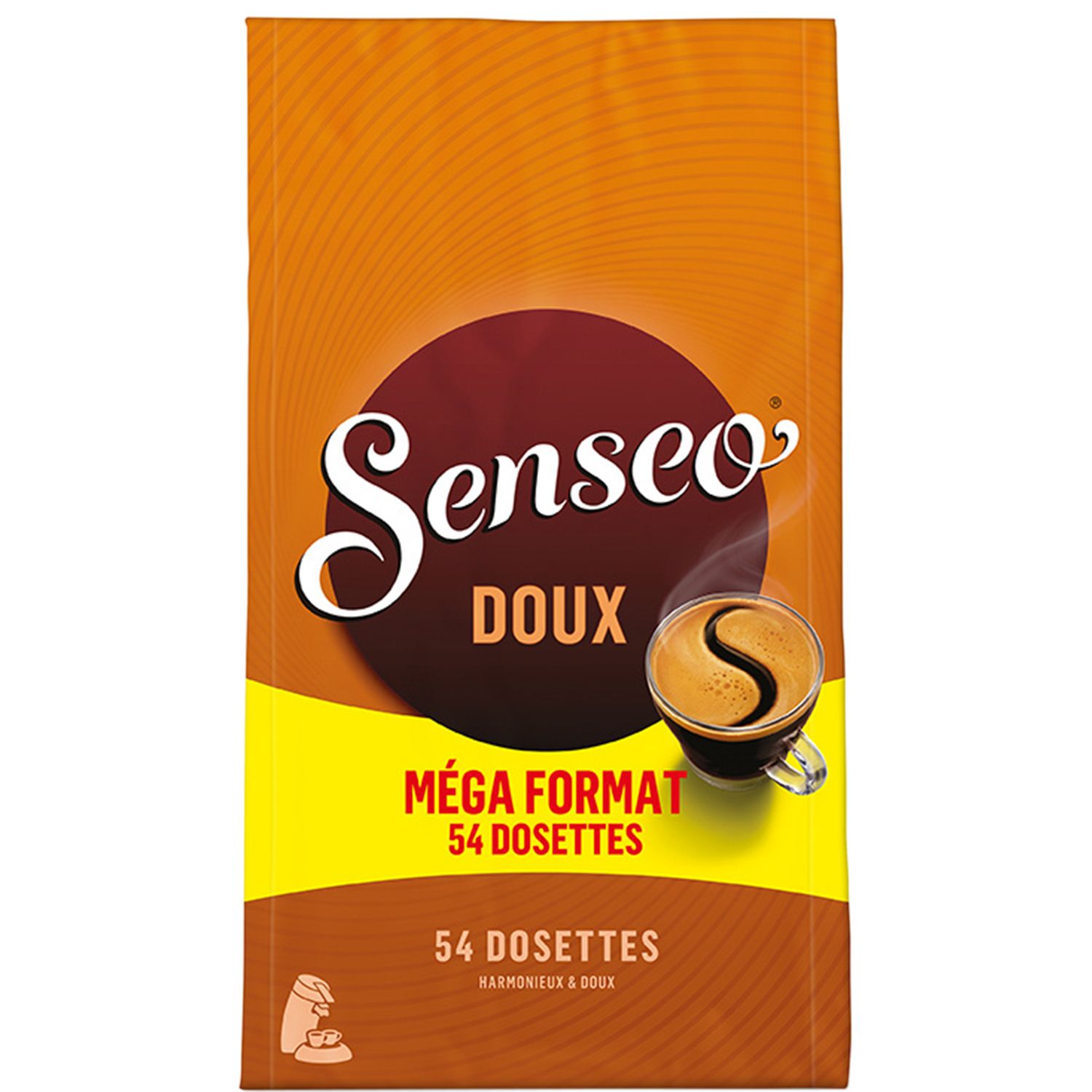 AUCHAN Dosettes de café corsé compatibles Senseo 48 dosettes 333g