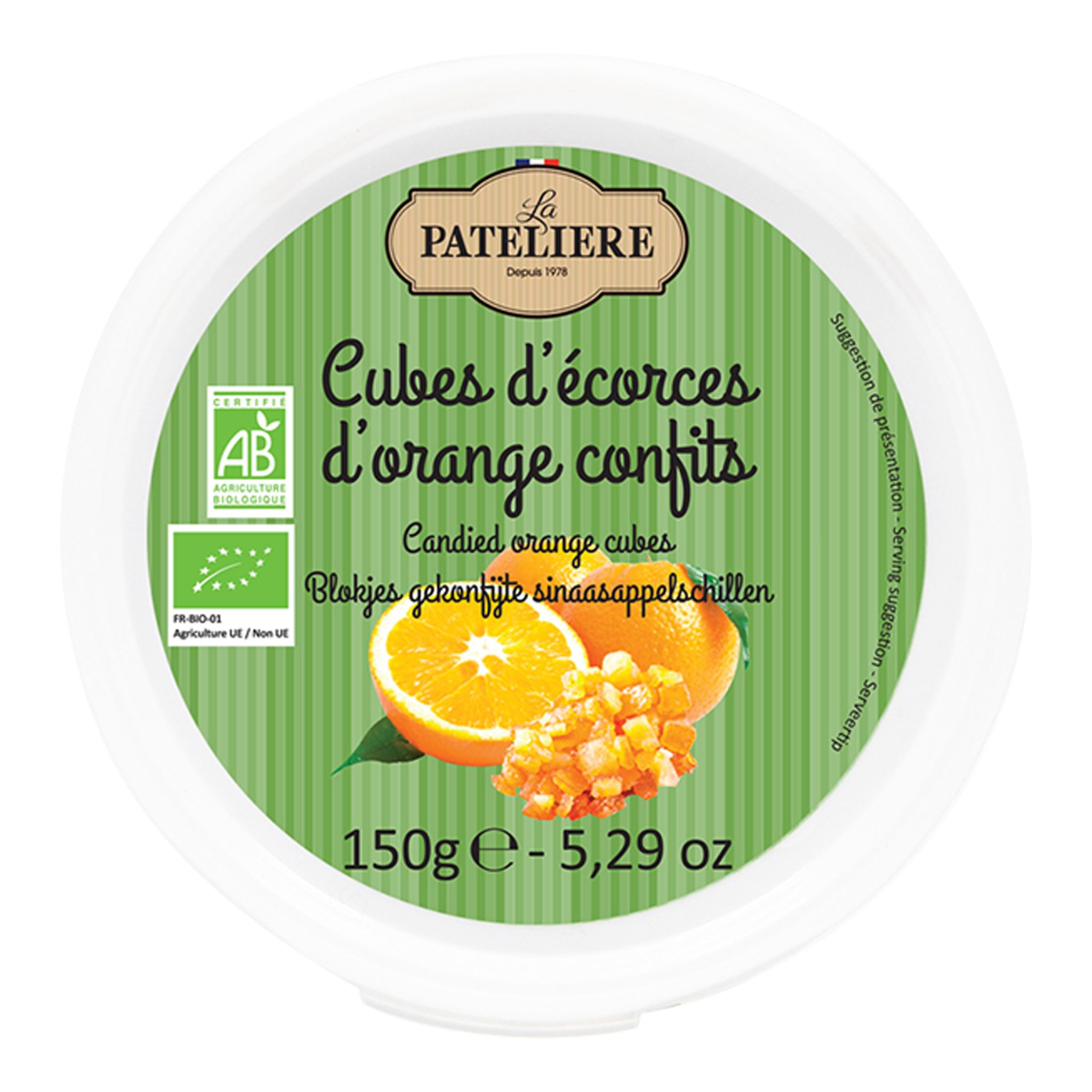 LA PATELIERE La Patelière cubes d'écorces d'oranges confites bio
