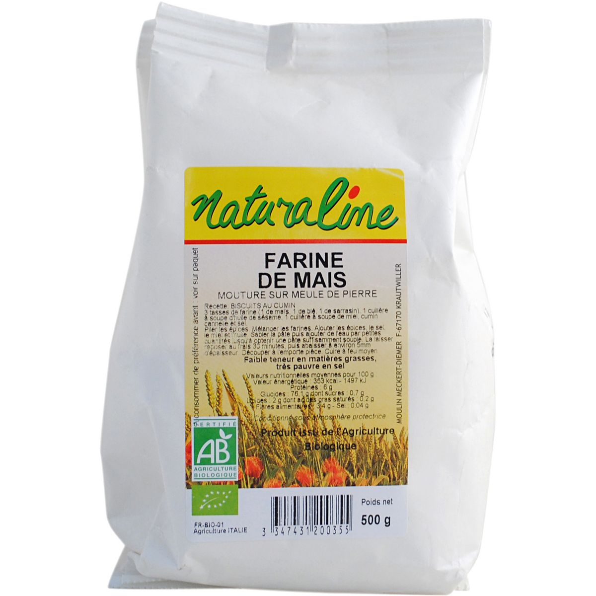 NATURALINE Farine de maïs bio 500g