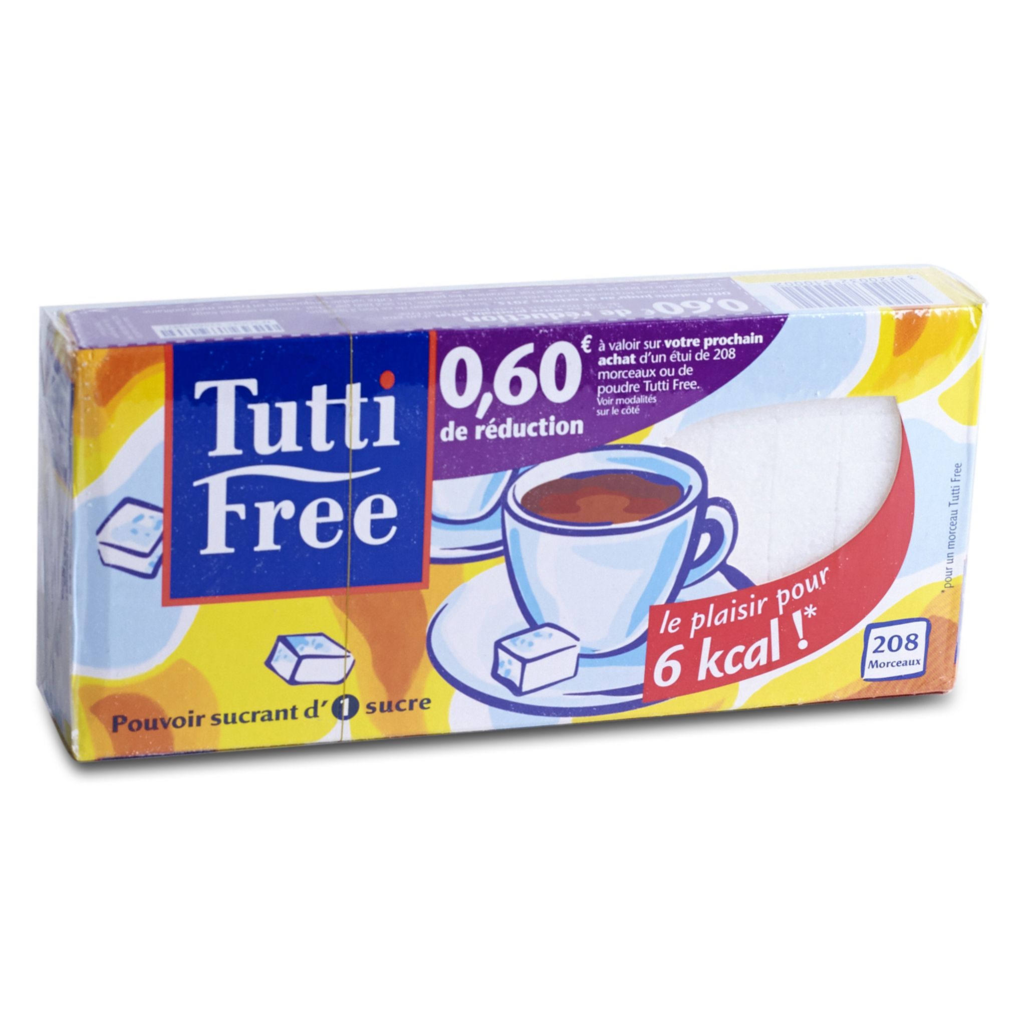 Edulcorant à base de sucre en morceaux, Tutti Free (x 208, 290 g