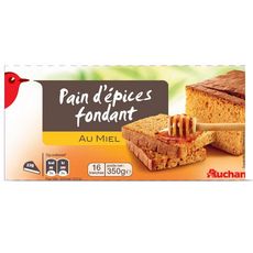 Auchan Pain D Epices Fondant Au Miel 16 Tranches 350g Pas Cher A Prix Auchan