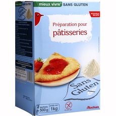 AUCHAN Auchan mieux vivre sans gluten préparation pâtisserie 1kg