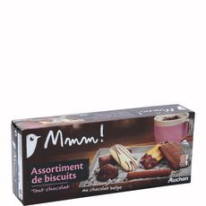 AUCHAN GOURMET Assortiment de biscuits au chocolat belge 200g