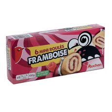 Auchan Mini Roules A La Framboise 6 Pieces 150g Pas Cher A Prix Auchan