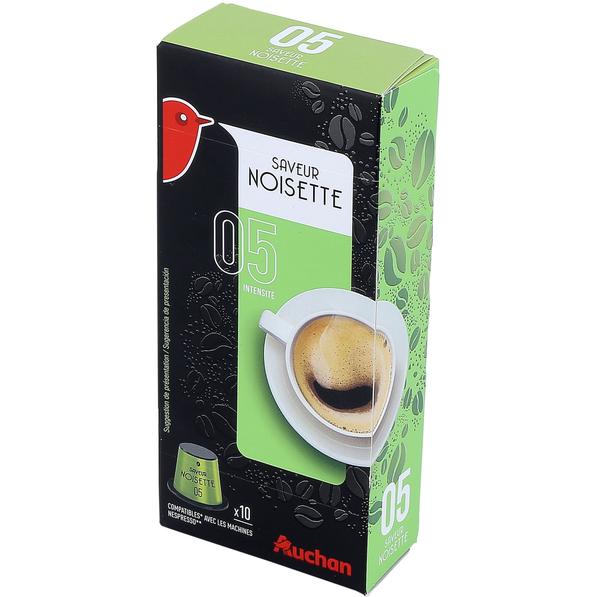 AUCHAN Café soluble cappuccino saveur noisette 250g pas cher 