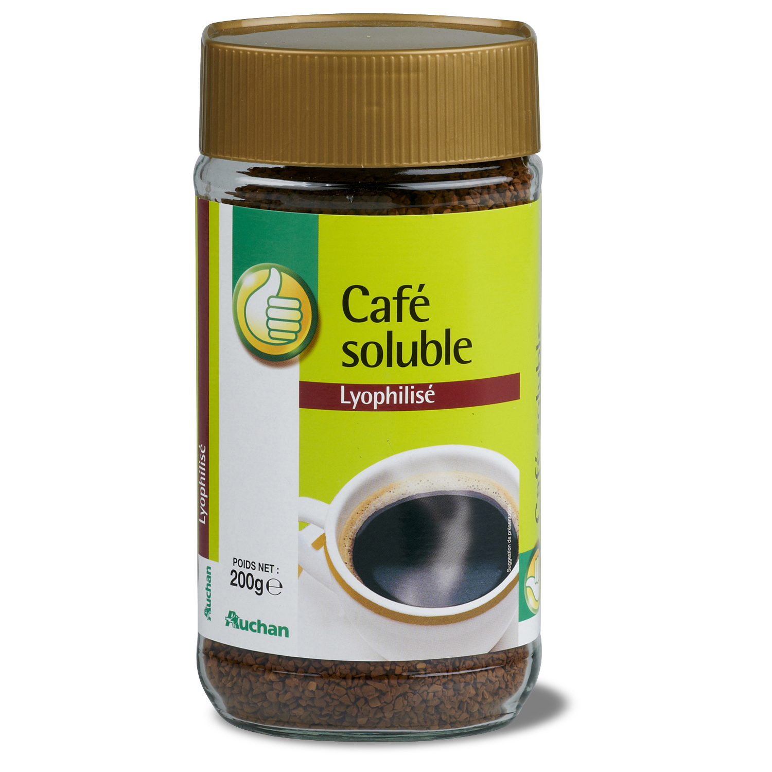 Pouce cafe soluble agglomere bocal 200g - 0.2 kg