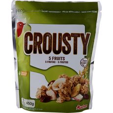 AUCHAN Crousty céréales 5 fruits 450g