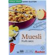 AUCHAN MIEUX VIVRE Muesli de céréales fruits secs sans gluten 375g