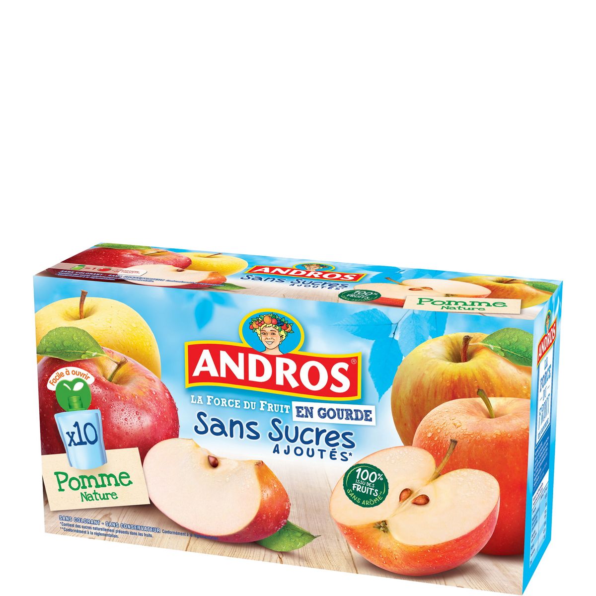 Compote pomme sans sucre ajouté 100G Andros - Grossiste Autres