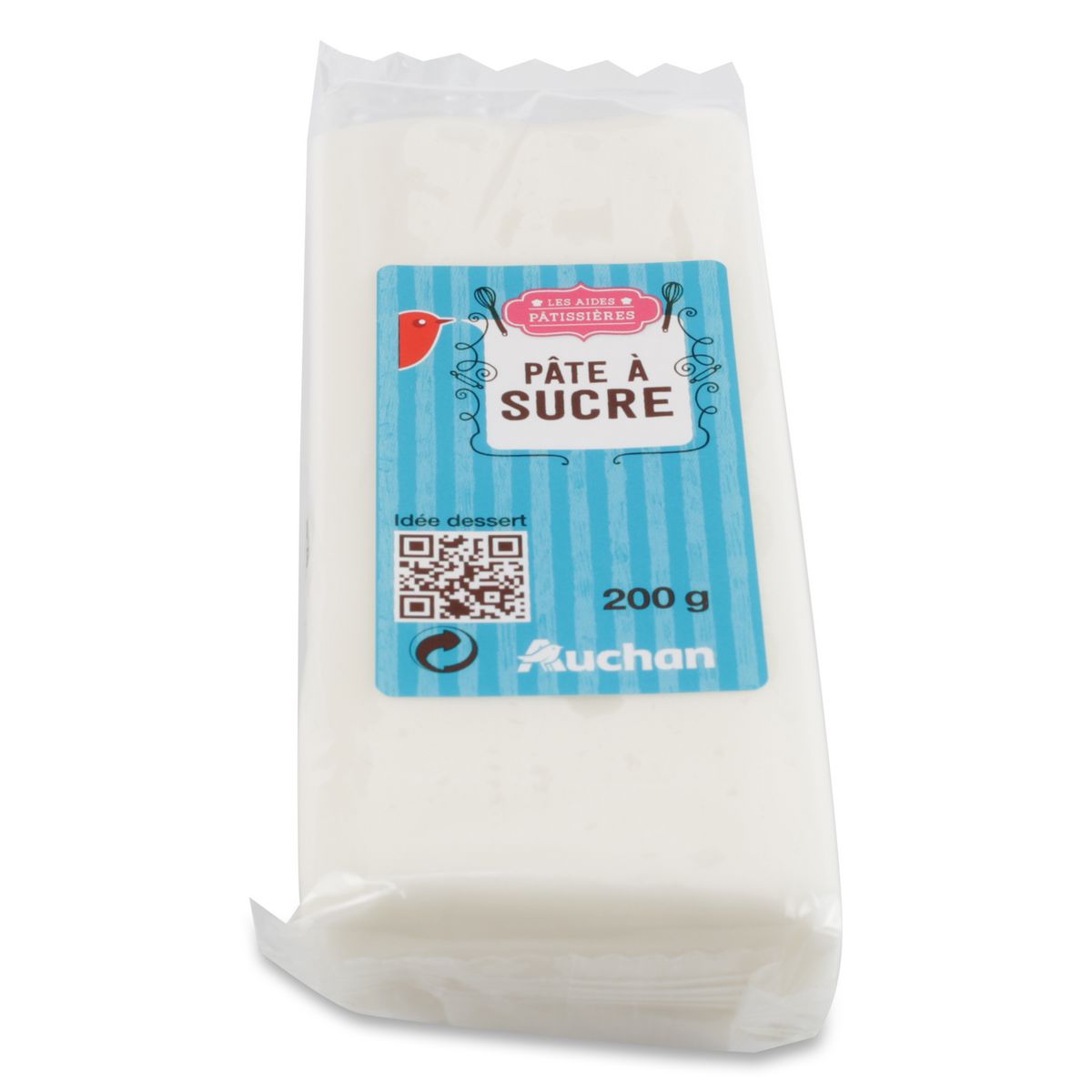 AUCHAN Pâte à sucre blanche 200g pas cher 