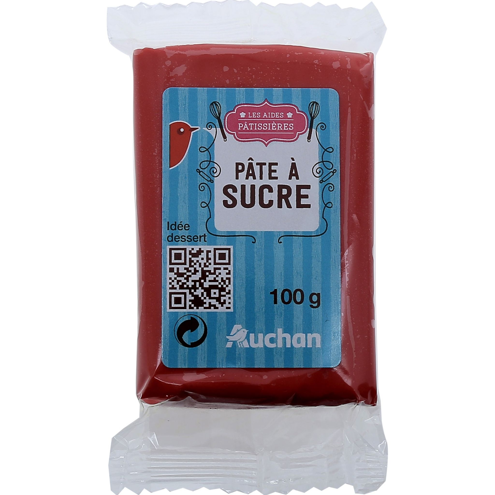 AUCHAN Pâte à sucre rouge 100g pas cher 