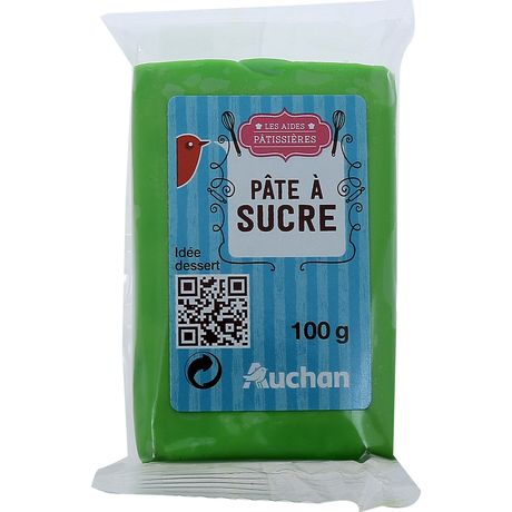 AUCHAN Pâte à sucre noire 100g pas cher 