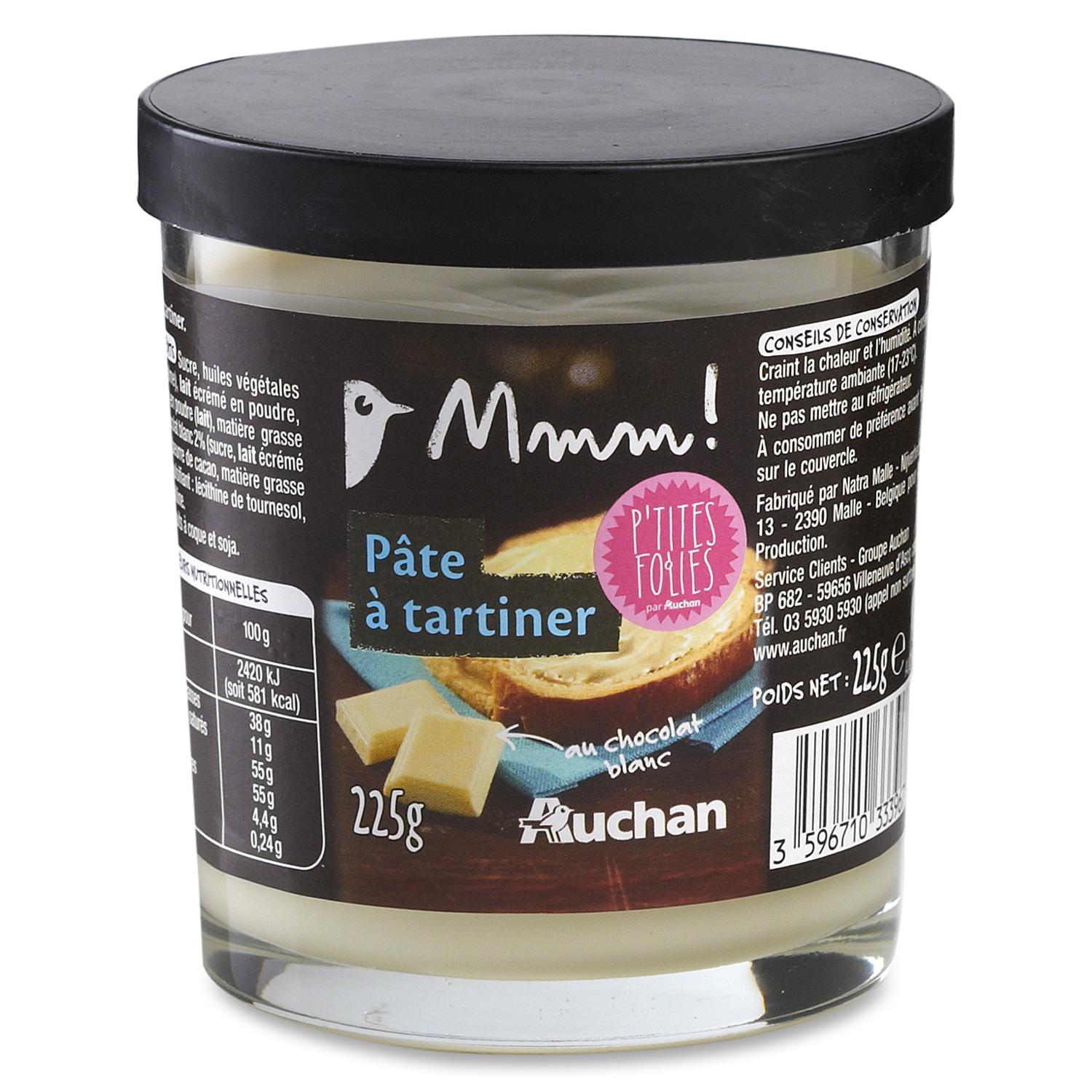 AUCHAN GOURMET Auchan Gourmet P te tartiner au chocolat blanc