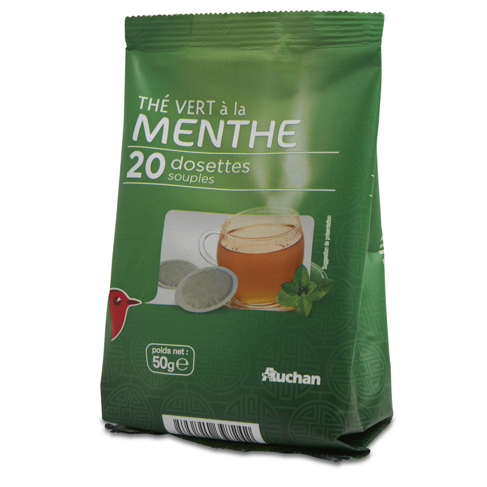 Thé vert à la menthe capsules compatibles senséo - Auchan